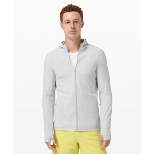 Lululemon Men's Surge Warm Full Zip Jacket in Heathered Sea Salt Size Large
